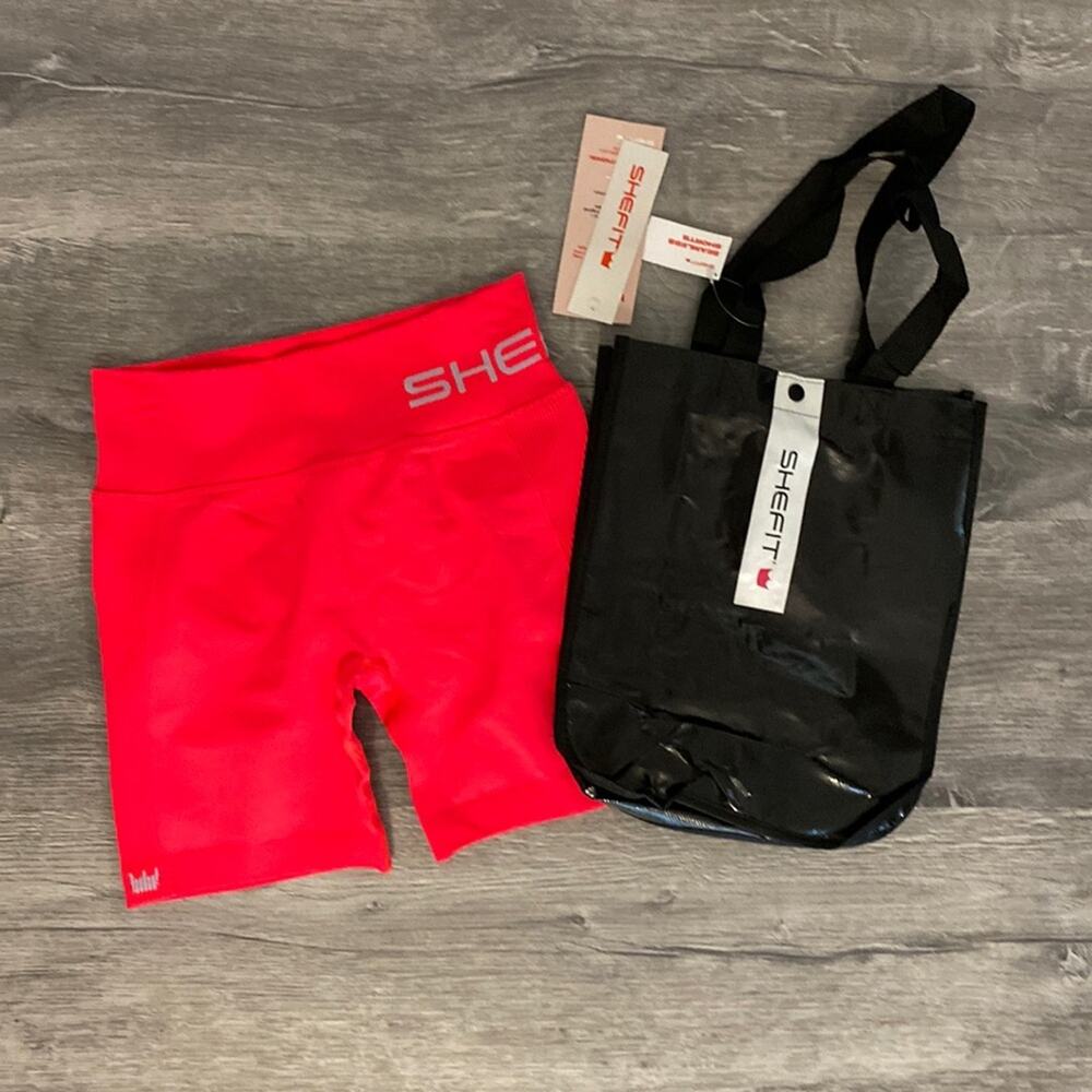 SHEFIT Pink and Orange Athletic Shorts
